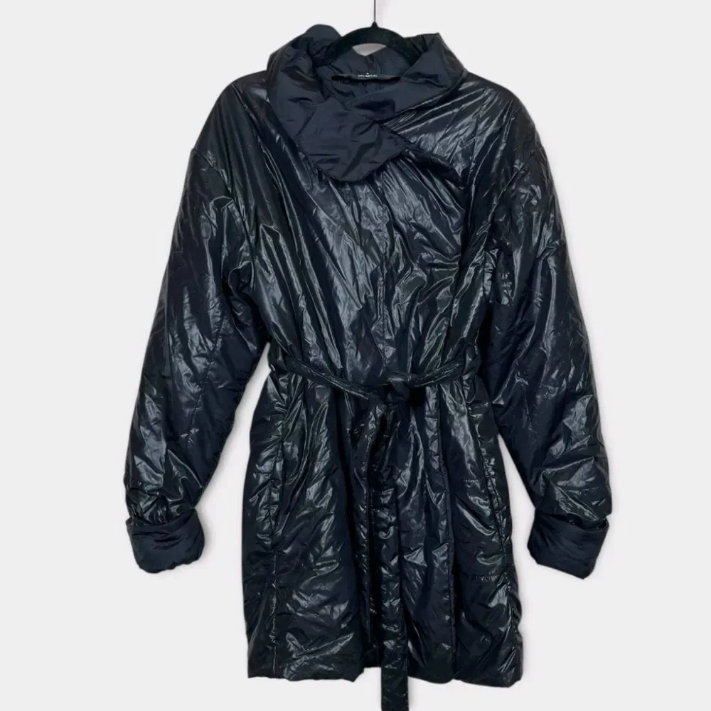 Norma Kamali Black Puffer Coat Sleeping Bag Quilted Women's Medium Jacket